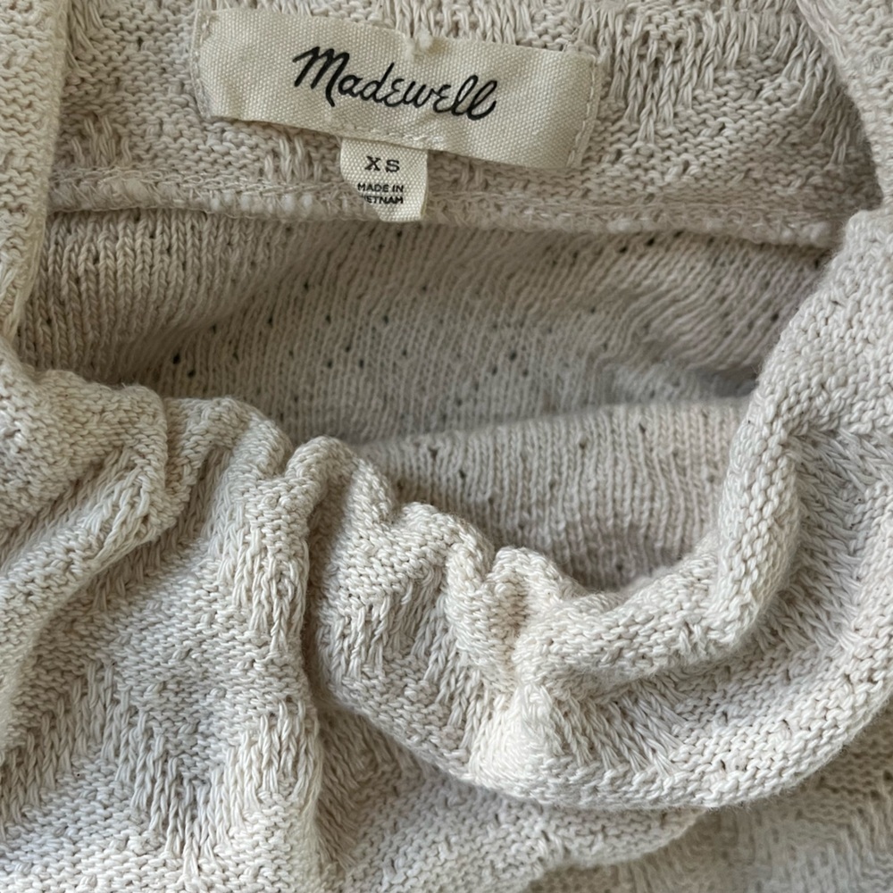 MADEWELL Women's Beige Ruffled Tank Top XSmall - Picture 3 of 5